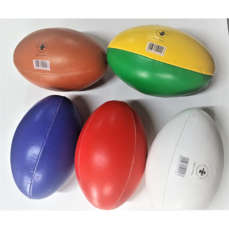 Leather Rugby Ball - Assorted Colors for Outdoor Play Leather Rugby Ball - Assorted Colors for Outdoor Play