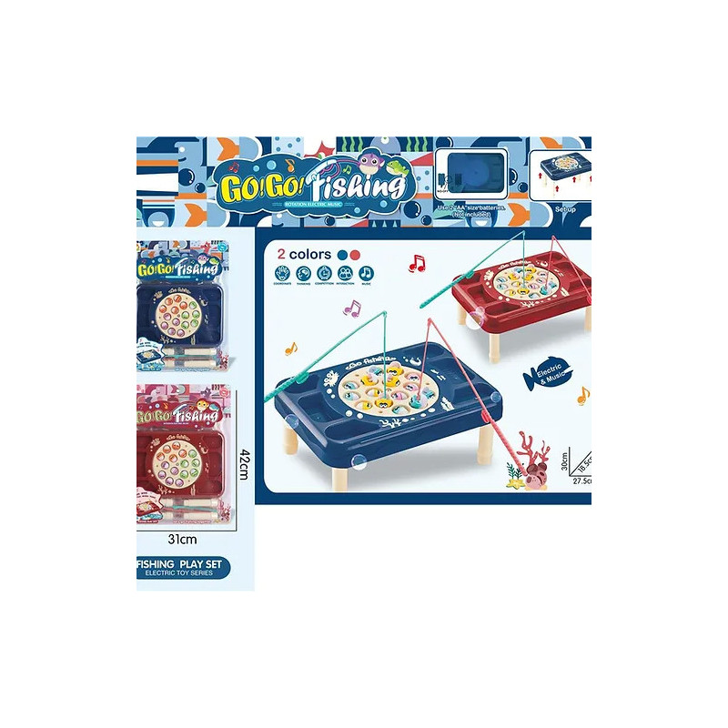 Battery Operated Go Go Fishing Game Table – Carded Toy Set Battery Operated Go Go Fishing Game Table – Carded Toy Set
