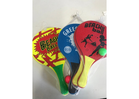 Wooden Beach Bats and Ball Set - Large Assorted