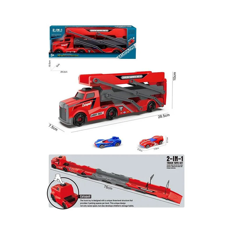 Truck Catapult Trailer and Cars - Exciting Vehicle Launching Plays Truck Catapult Trailer and Cars - Exciting Vehicle Launching Plays