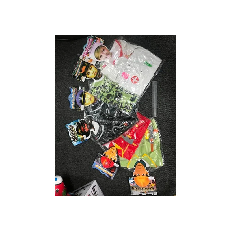 Assorted Plastic Outfits for Costume Play Assorted Plastic Outfits for Costume Play