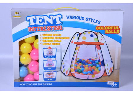 Fun Kids Tent with 50 Ball Pit Balls – Perfect for Indoor/Outdoor Play