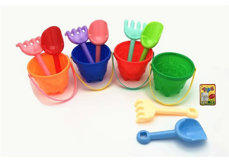Beach Bucket with 2 Spades - Perfect Sand Play Set for Kids