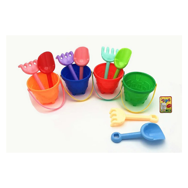 Beach Bucket with 2 Spades - Perfect Sand Play Set for Kids Beach Bucket with 2 Spades - Perfect Sand Play Set for Kids