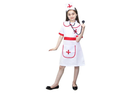 Nurse Outfit for Kids Sizes 4-6/7-10 in Bag for Role Play