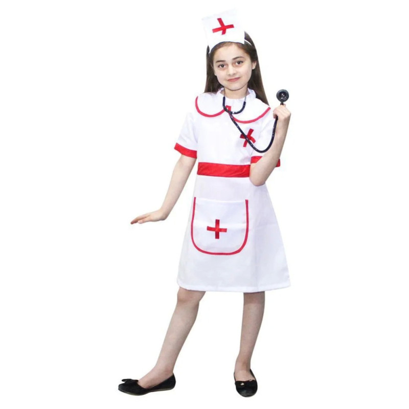 Nurse Outfit for Kids Sizes 4-6/7-10 in Bag for Role Play Nurse Outfit for Kids Sizes 4-6/7-10 in Bag for Role Play