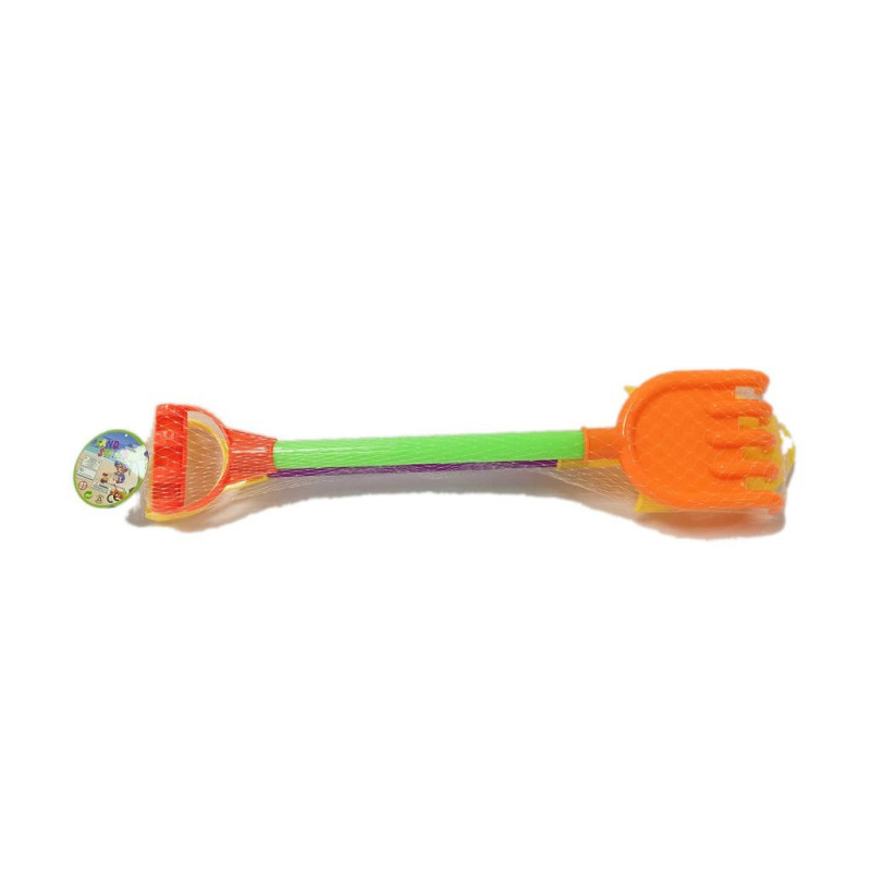 Spade and Rake Set in Meshbag - Essential Beach Tools Spade and Rake Set in Meshbag - Essential Beach Tools