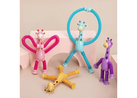 Giraffe Fidget Tube with Light for Interactive Play
