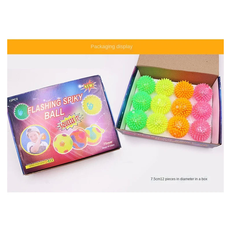 Flashing Spikey Balls 75mm for Interactive Play Flashing Spikey Balls 75mm for Interactive Play