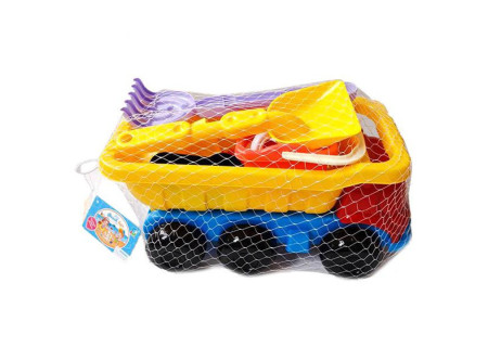 Beach Truck 6 Wheel with Accessories - 39cm Sand Play Toy