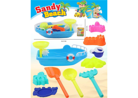Meshbag Beach Boat with Accessories - 10pcs Set