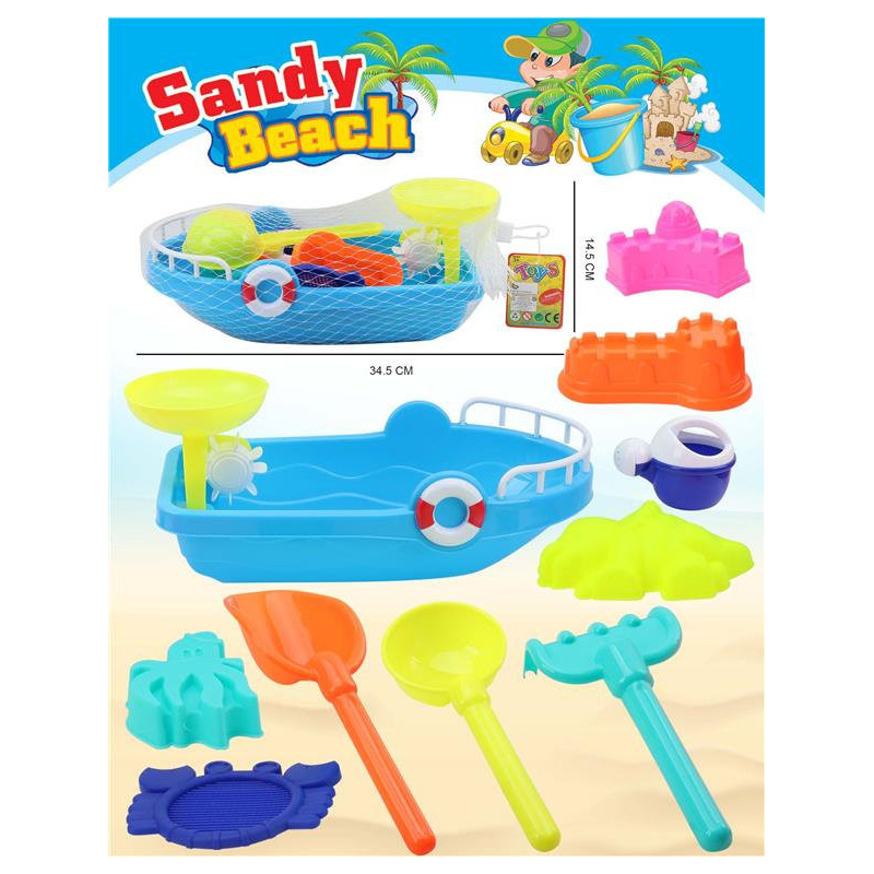 Meshbag Beach Boat with Accessories - 10pcs Set Meshbag Beach Boat with Accessories - 10pcs Set
