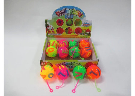 Letter Flashing Spiky Balls for Interactive Play
