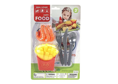 Happy Food Playset - Carded Assorted Food Toys for Kids' Kitchen Play
