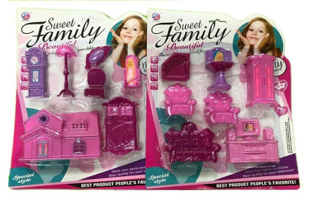 Sweet Family Furniture Set - Playset for Kids' Dollhouses