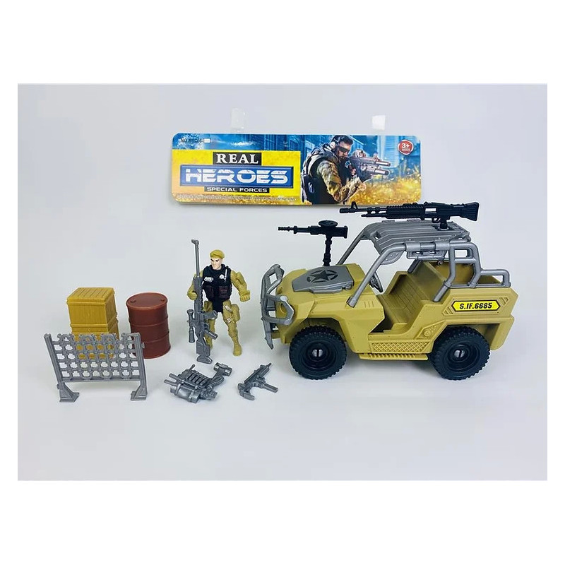 Real Heroes Army Jeep - Realistic Military Play Vehicle for Kids Real Heroes Army Jeep - Realistic Military Play Vehicle for Kids