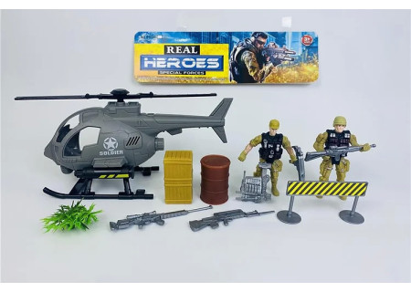 Real Heroes Army Helicopter - Realistic Military Play Helicopter for K