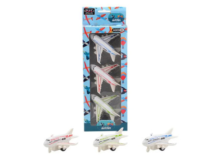 Alloy Planes 3s - Set of 3 Realistic Die-Cast Airplane Toys for Kids