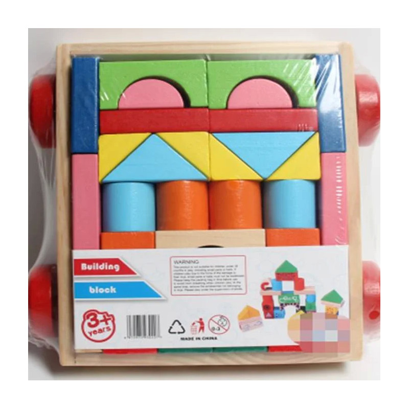 Wooden Block Wagon 30Pcs - Classic and Creative Building Set for Kids Wooden Block Wagon 30Pcs - Classic and Creative Building Set for Kids