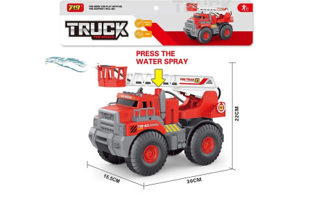 Fire Truck with Water Spray Function - Realistic and Interactive Toy F
