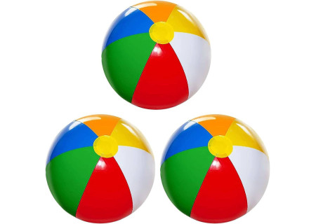 Beach Ball 16" Deflated - Classic Inflatable Toy