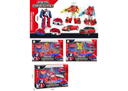3-in-1 Robot Fire Truck Transformer Toy | Action & Rescue Vehicle