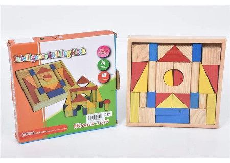 Wooden Building Blocks - Classic and Creative Building Set for