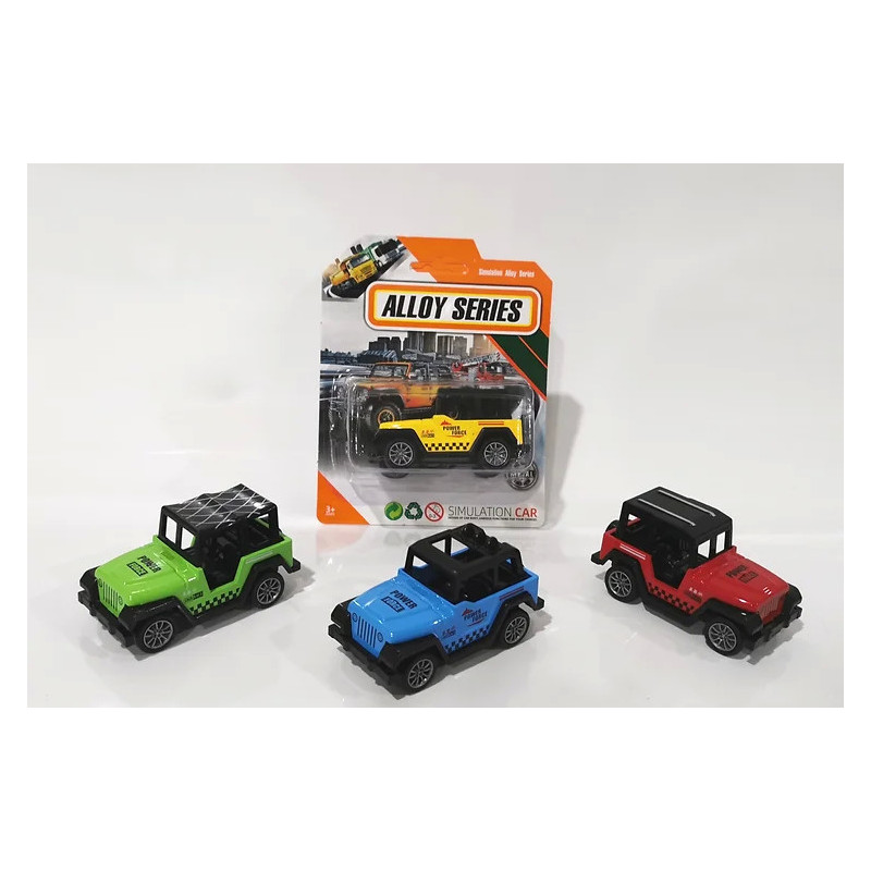 Alloy Jeeps - Carded Assorted Playset for Kids' Off-Road Adventures Alloy Jeeps - Carded Assorted Playset for Kids' Off-Road Adventures