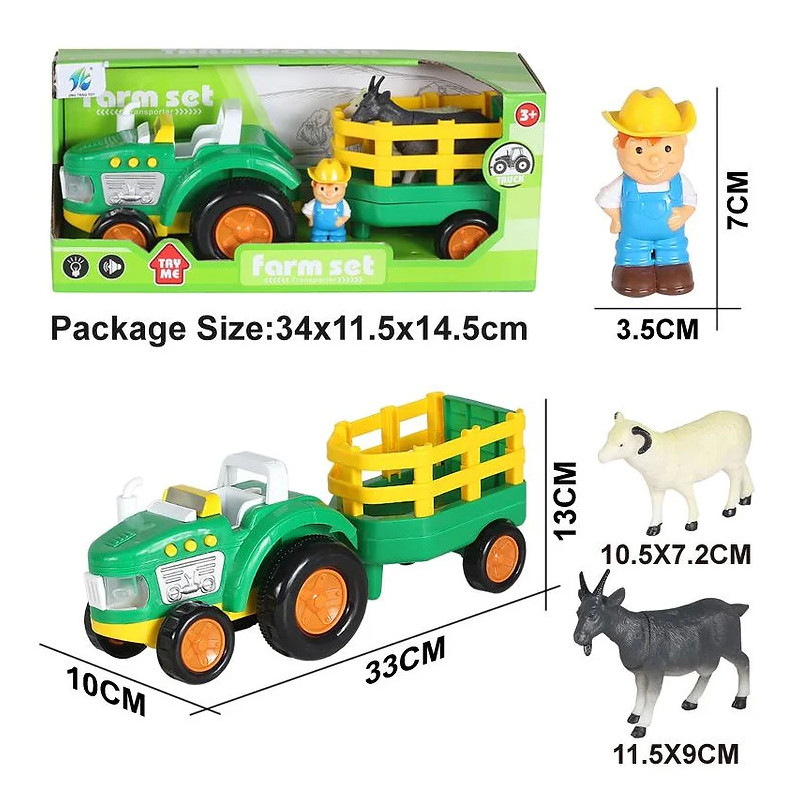 Tractor with Farmer - B/O Playset for Kids' Farm Adventures Tractor with Farmer - B/O Playset for Kids' Farm Adventures