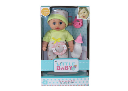 Little Baby Doll with Dummy & Bottle for Nurturing Play