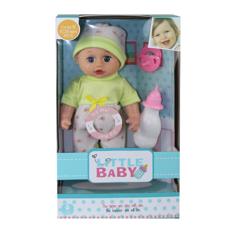 Little Baby Doll with Dummy & Bottle for Nurturing Play Little Baby Doll with Dummy & Bottle for Nurturing Play