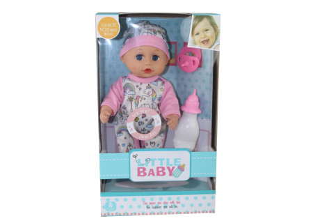Little Baby Doll with Dummy & Bottle for Nurturing Play