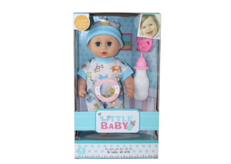 Little Baby Doll with Dummy & Bottle for Nurturing Play