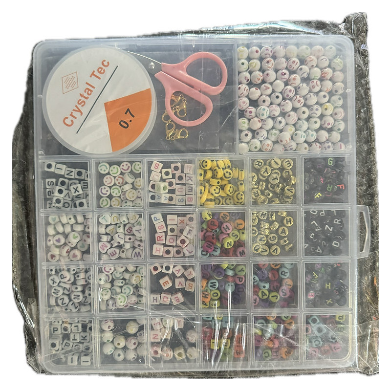 Kids Beads Set in Container – Colorful DIY Craft Beads Kids Beads Set in Container – Colorful DIY Craft Beads