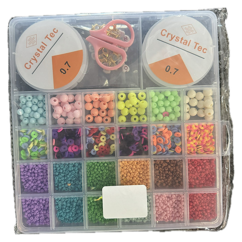 Kids Beads Set in Container – Colorful DIY Craft Beads Kids Beads Set in Container – Colorful DIY Craft Beads