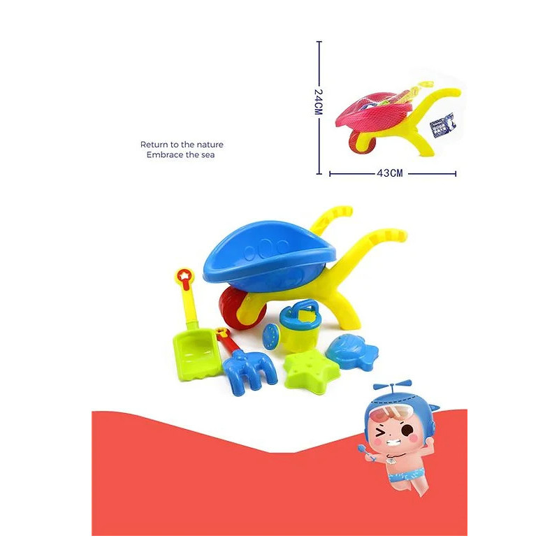 Kid's Meshbag Pink/Blue Wheelbarrow with Accessories - Fun Outdoor Pla Kid's Meshbag Pink/Blue Wheelbarrow with Accessories - Fun Outdoor Pla