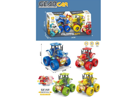 Colourful Gear Light Up Tractors (2 Pack) - Fun and Interactive Toy Se