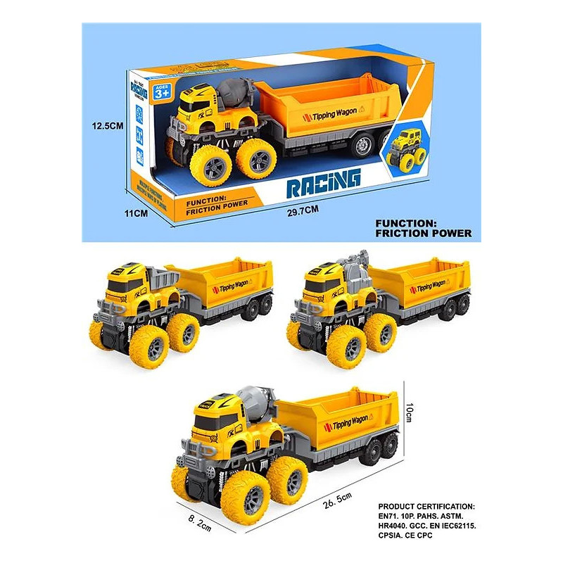Racing Monster Tractor/Construction Tipping Wagon - Rugged Farm and Co Racing Monster Tractor/Construction Tipping Wagon - Rugged Farm and Co