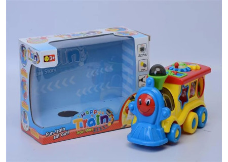 Happy Train Bump and Go – Interactive Toy Train with Lights & Projecto