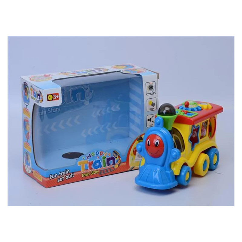 Happy Train Bump and Go – Interactive Toy Train with Lights & Projecto Happy Train Bump and Go – Interactive Toy Train with Lights & Projecto