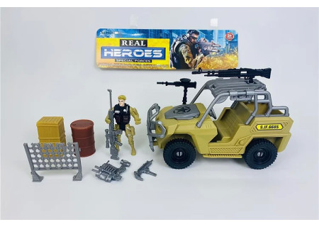 Kids PBH Real Heroes Army Helicopter Toy - 29cm Military Chopper
