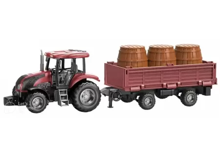 Kids Farm Tractor Toy with Animals & Barrel Playset
