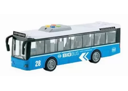 Kids Friction Powered City Bus Toy with Music & Lights