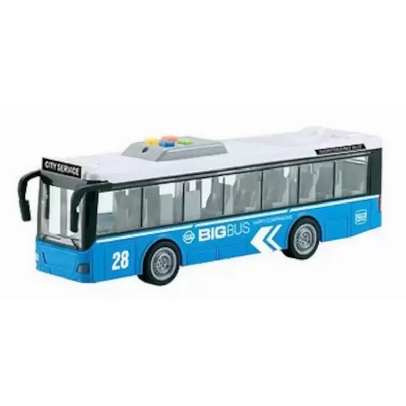 Kids Friction Powered City Bus Toy with Music & Lights Kids Friction Powered City Bus Toy with Music & Lights
