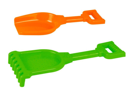 Spade and Rake Set in Meshbag - 42cm Beach Tools