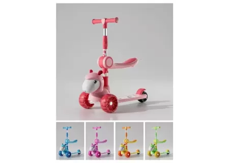 Scooter with Removable Seat, LED Lights & Music – Fun Ride for Kids