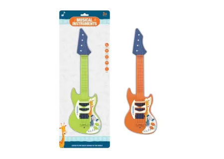 Electric Toy Guitar 50cm – Kids' Carded Plastic Musical Instrument