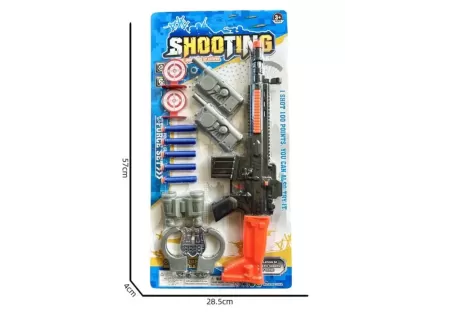 Carded Shooting Gun Set for Kids - Soft Bullets Toy | Fun Playset for