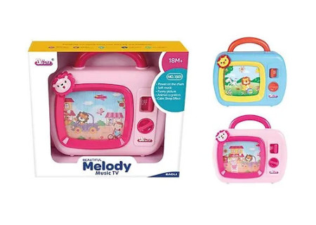 Kids Wind-Up Music TV Toy – Assorted Colors & Soothing Melodies"
