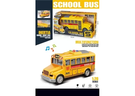 Battery Operated Yellow School Bus Toy – Realistic Lights & Sounds